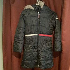 Kids Tommy Hilfiger puffer Black Winter Jacket Size Medium